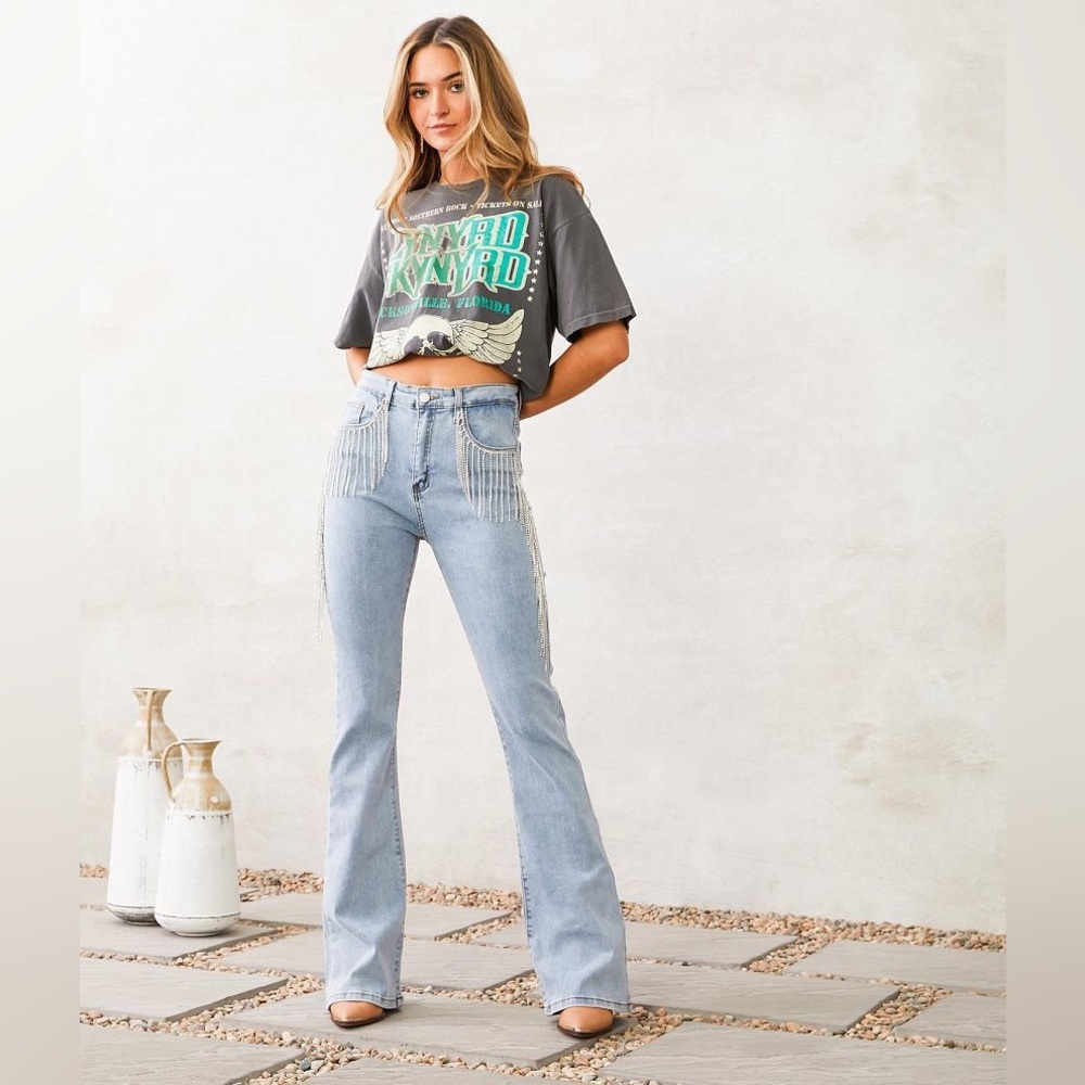 Blue B Buckle Rhinestone Cowgirl Jeans